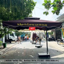 Dù lệch tâm vuông 3m màu nâu