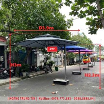 Dù cafe che nắng lệch tâm tròn 3m9