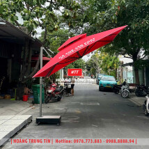 Dù che cafe lệch tâm 3m nghiêng theo chiều nắng